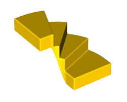 Stairs 6x6x4 Curved, Part# 28466 Part LEGO® Yellow