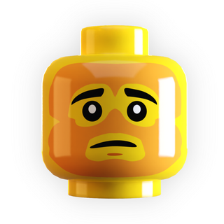 Sunburnt Minifig Head made using LEGO part Custom Parts B3 Customs