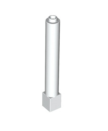 Support 1x1x6 Solid Pillar, Part# 43888 Part LEGO® White 1 Part