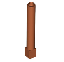 Support 1x1x6 Solid Pillar, Part# 43888 Part LEGO® Dark Orange 1 Part