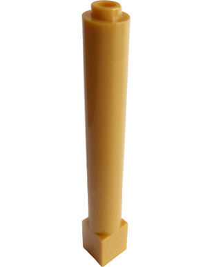 Support 1x1x6 Solid Pillar, Part# 43888 Part LEGO® Pearl Gold 1 Part