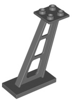 Support 2x4x5 Stanchion Inclined (5mm Wide Posts), Part# 4476b Part LEGO® Dark Bluish Gray