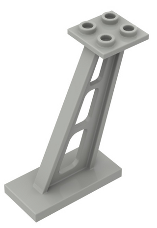 Support 2x4x5 Stanchion Inclined (5mm Wide Posts), Part# 4476b Part LEGO® Light Gray