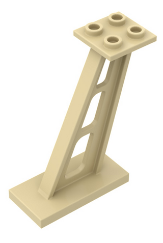 Support 2x4x5 Stanchion Inclined (5mm Wide Posts), Part# 4476b Part LEGO® Tan  