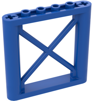 Support 1x6x5 Girder Rectangular, Part# 64448 Part LEGO® Blue 1 Part