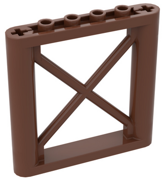 Support 1x6x5 Girder Rectangular, Part# 64448 Part LEGO® Reddish Brown 1 Part