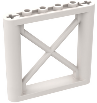 Support 1x6x5 Girder Rectangular, Part# 64448 Part LEGO® White 1 Part