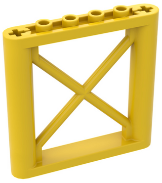 Support 1x6x5 Girder Rectangular, Part# 64448 Part LEGO® Yellow 1 Part