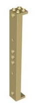Support 2x2x13 with 5 Pin Holes, Part# 91176 Part LEGO® Tan