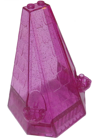 Tower Roof 6x8x9, Part# 33215 Part LEGO® Glitter Trans-Dark Pink 1 Part