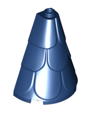 Tower Roof 2x4x4 Half Cone Shaped, Part# 35563 Part LEGO® Dark Blue