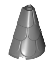 Tower Roof 2x4x4 Half Cone Shaped, Part# 35563 Part LEGO® Dark Bluish Gray