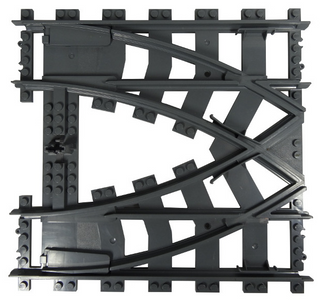 LEGO® Train Track, Double Crossover Rail (Half), Part# 60128 Part LEGO®