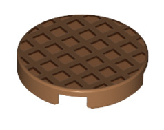 Waffle Tile Round 2x2, Part# 14769pb023 Part LEGO®