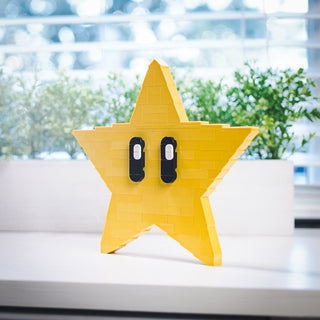 Yellow Star Life-Sized Sculpture Building Kit Bricker Builds