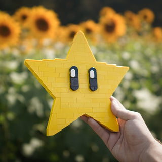 Yellow Star Life-Sized Sculpture Building Kit Bricker Builds