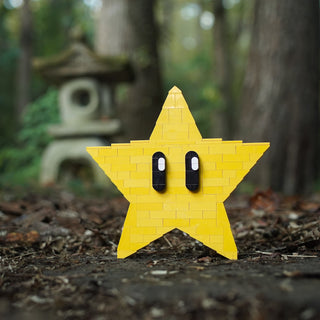 Yellow Star Life-Sized Sculpture Building Kit Bricker Builds