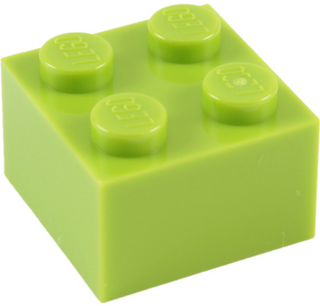 Brick 2x2, Part# 3003 Part LEGO® Lime  