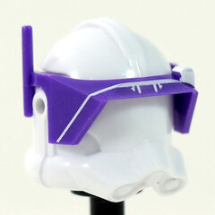 Detail White Print Purple Visor- CAC Custom Headgear Accessory Clone Army Customs