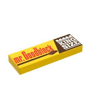 King Size Mr. Goodblock Printed 1x3 Tile made using LEGO tile Custom Parts B3 Customs