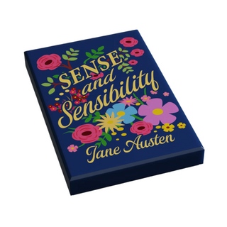Sense & Sensibilities Book (2x2 Tile) made using LEGO part - B3 Customs Custom Parts B3 Customs