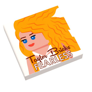 Taylor Bricks Fearless Music Album Cover (2x2 Tile) made using LEGO parts - B3 Customs Custom Parts B3 Customs