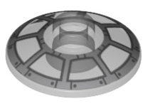 Dish 2x2 Inverted with Radial Cockpit Window Pattern, Part# 4740pb005 Part LEGO® Trans-Clear