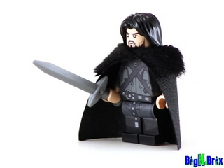 JON THE WHITE WOLF Custom Printed & Inspired Game of Thrones Lego Minifigure Custom minifigure BigKidBrix