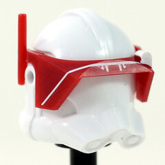 Detail White Print Dark Red Visor- CAC Custom Headgear Accessory Clone Army Customs