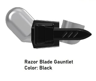 MANDALORIAN RAZOR BLADE GAUNTLET Custom for Lego Minifigure Custom, Accessory BigKidBrix Black