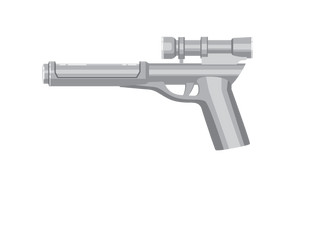 LL-30 Blaster for Cad Bane Lego Star Wars Minifigures Custom, Accessory BigKidBrix Metallic Silver