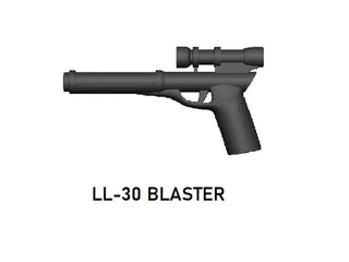 LL-30 Blaster for Cad Bane Lego Star Wars Minifigures Custom, Accessory BigKidBrix Black