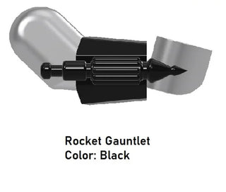 MANDALORIAN ROCKET GAUNTLET Custom for Lego Minifigure Custom, Accessory BigKidBrix Black