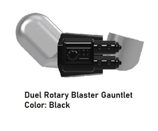 MANDALORIAN DUEL ROTARY BLASTER Gauntlet Custom for Lego Minifigure Custom, Accessory BigKidBrix Black
