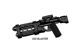 E22 Shoretrooper Blaster for Lego Star Wars Minifigure Custom, Accessory BigKidBrix Black