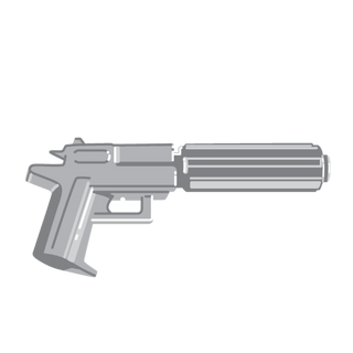 DC17-A Custom Blaster for Lego Star Wars Minifigures Minifigs Custom, Accessory BigKidBrix Metallic Silver