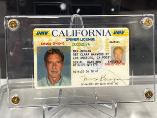Max Brogan (Harrison Ford) Drivers License, from Crossing Over Movie Prop Atlanta Brick Co   