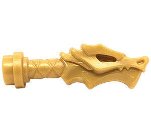 Minifigure, Weapon Sword Hilt with Dragon Head, Part# 36017 Part LEGO® Pearl Gold