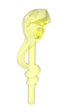 Minifigure Utensil, Serpent Staff, Part# 98134 Part LEGO® Trans-Neon Green