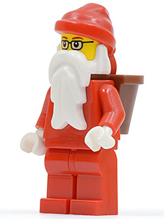 Santa, Red Legs, Glasses, D-Basket, hol004 Minifigure United Brick Co®