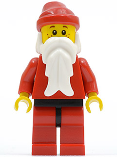Santa, Red Legs with Black Hips, Freckles, hol012 Minifigure United Brick Co®