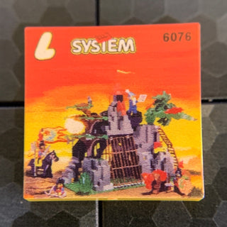 Dark's Dragon Den, Dragon Masters Set 6076 - Custom Printed 2x2 Tile Custom Parts B3 Customs