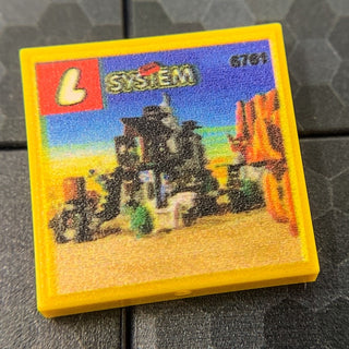 Bandit's Secret Hide-Out Western Set 6761 - Custom Printed 2x2 Tile Custom Parts B3 Customs