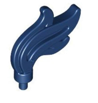 Flame Small Minifigure Plume Feather, Part# 64647 Part LEGO® Dark Blue