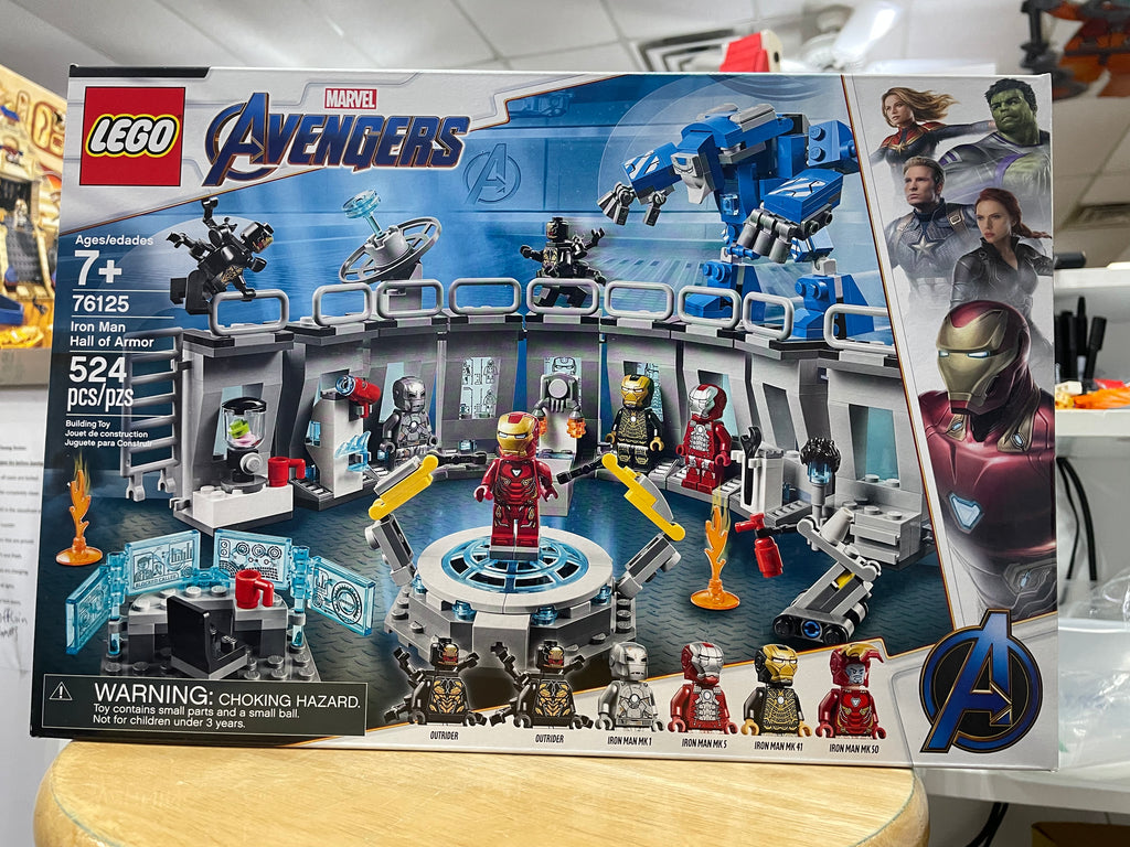 Lego marvel avengers iron top man hall of armor 76125