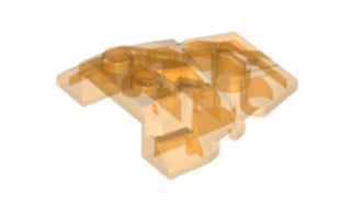 Rock Fractured Wedge, Part# 64867 Part LEGO® Trans-Orange  