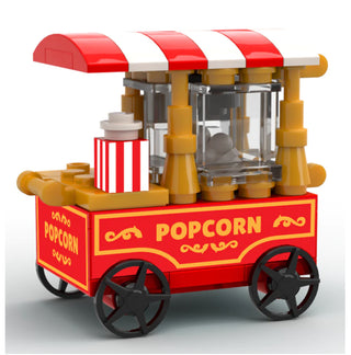 Popcorn Vending Cart Building Set Building Kit B3 Customs