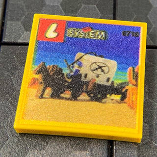 Covered Wagon Western Set 6716 - Custom Printed 2x2 Tile Custom Parts B3 Customs