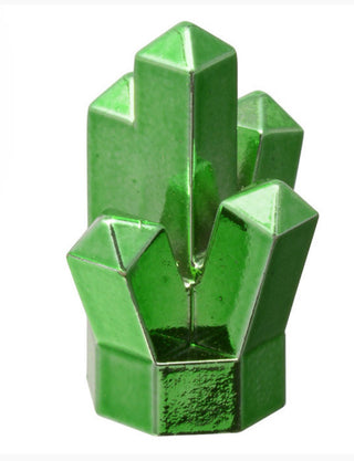 Rock 1x1 Crystal 5 Point Part# 52 Part LEGO® Chrome Green
