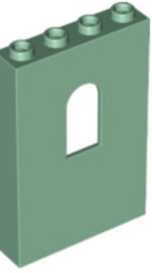 Panel 1x4x5 Window, Part #60808 Part LEGO® Sand Green Very Good
